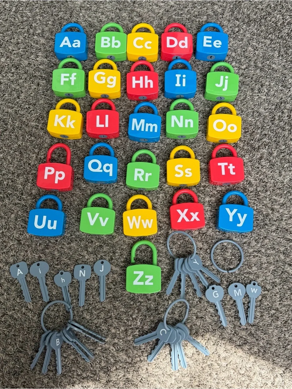 Lakeshore Alphabet Locks & Keys A-Z Complete Set